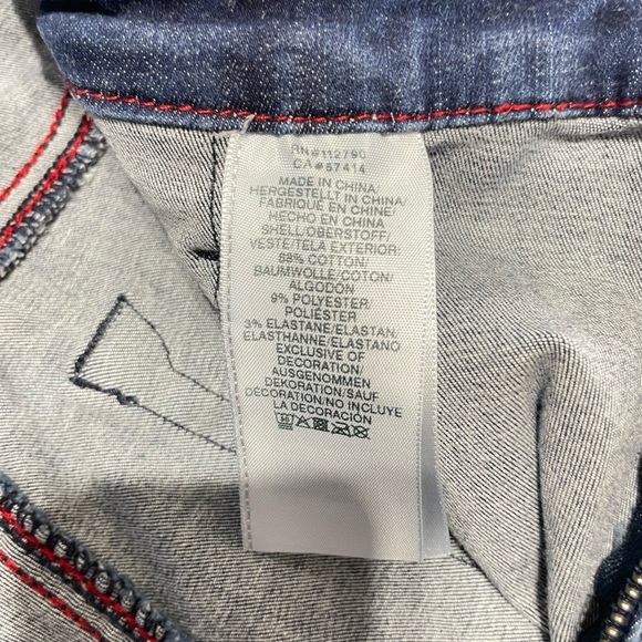 True Religion Women's X Manchester United Skinny Stretch Denim Overall Jumpsuit - Picture 13 of 15